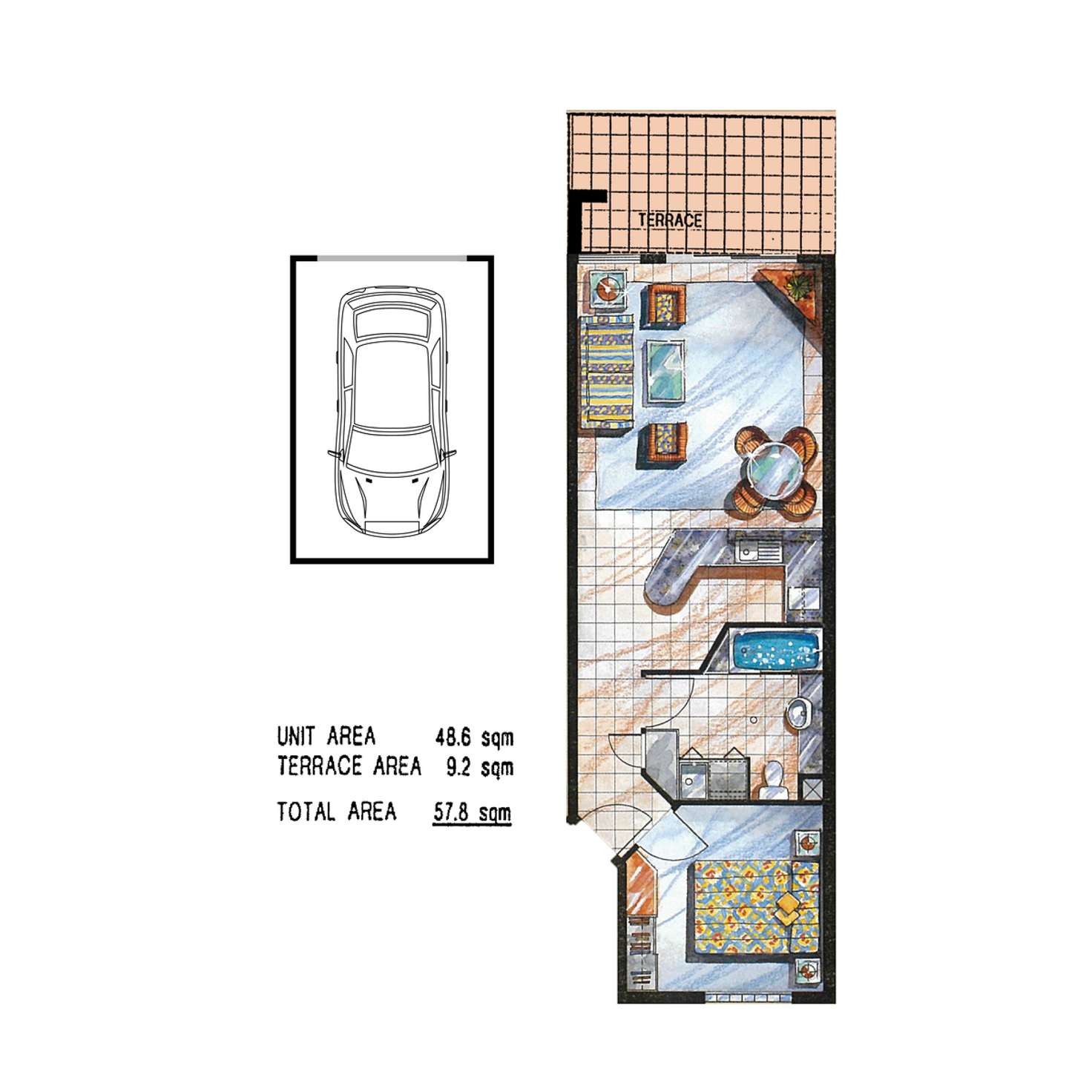 Floorplan of Homely apartment listing, 9/71-75 Lake Street, Cairns City QLD 4870