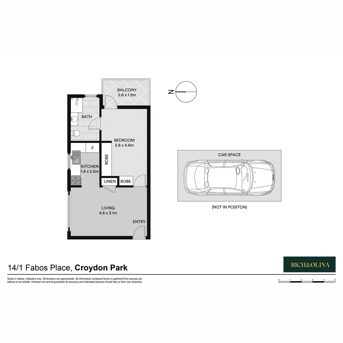 Floorplan of Homely apartment listing, 14/1 Fabos Place, Croydon Park NSW 2133