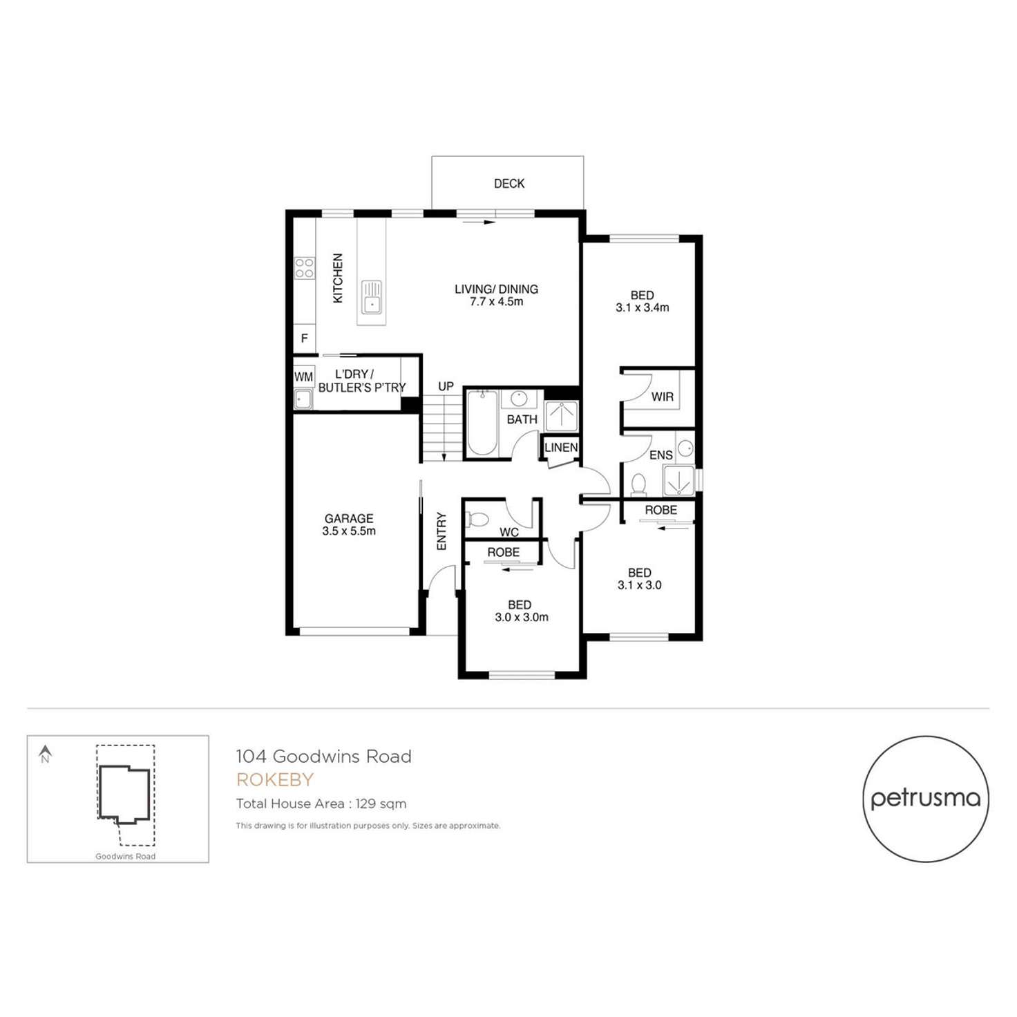 Floorplan of Homely villa listing, 104 Goodwins Road, Rokeby TAS 7019