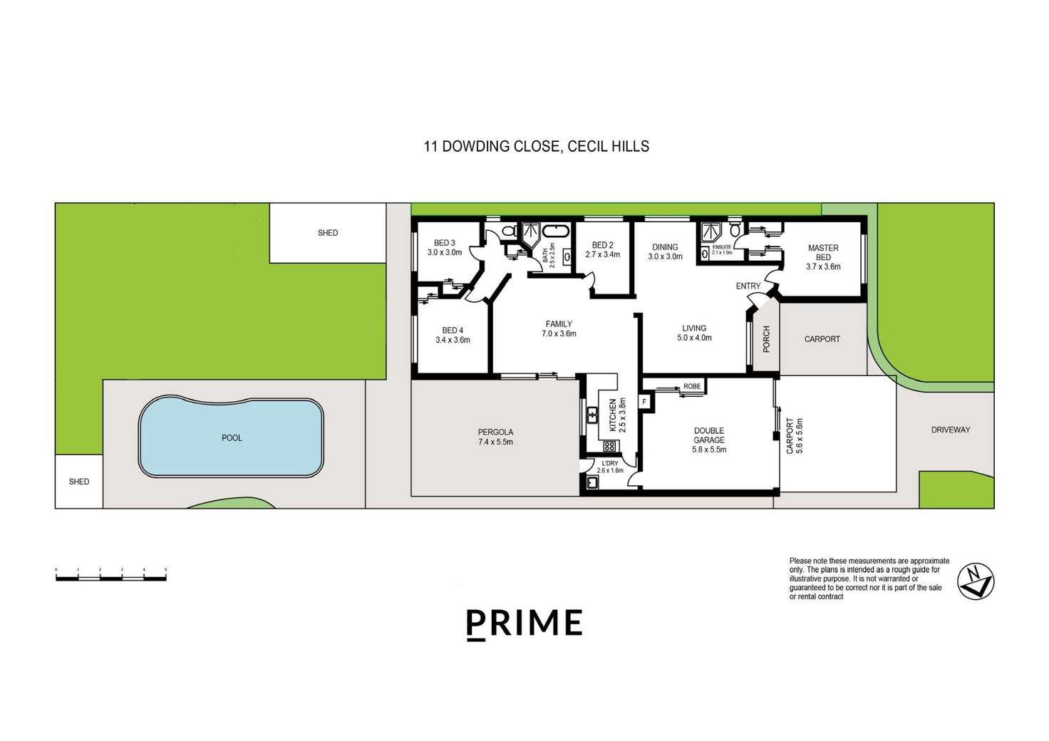 Floorplan of Homely house listing, 11 Dowding Close, Cecil Hills NSW 2171