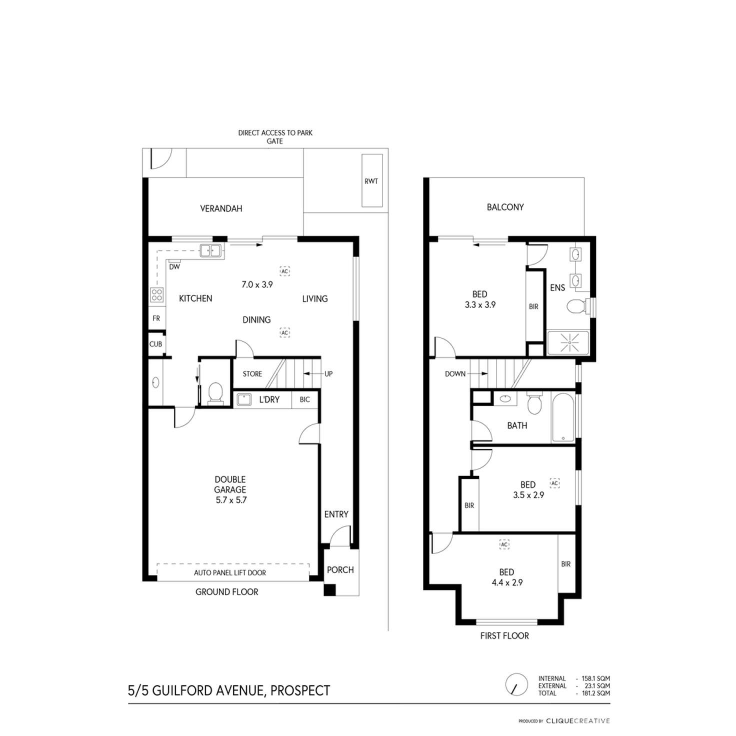 Floorplan of Homely townhouse listing, 5/5 Guilford Avenue, Prospect SA 5082
