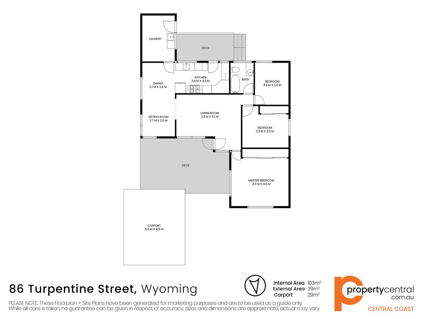 Floorplan of Homely house listing, 86 Turpentine Street, Wyoming NSW 2250