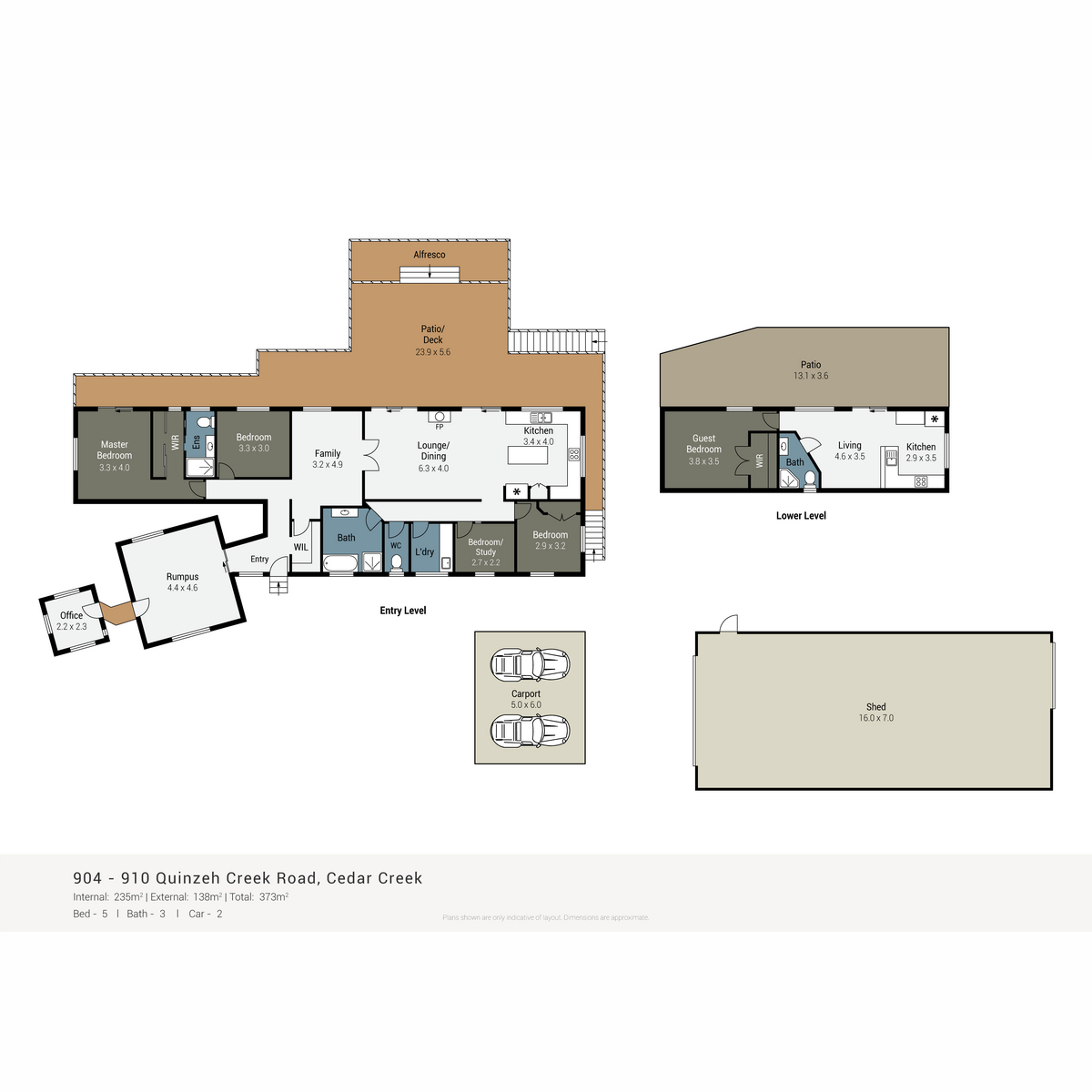 Floorplan of Homely acreageSemiRural listing, 904-910 Quinzeh Creek Road, Cedar Creek QLD 4207