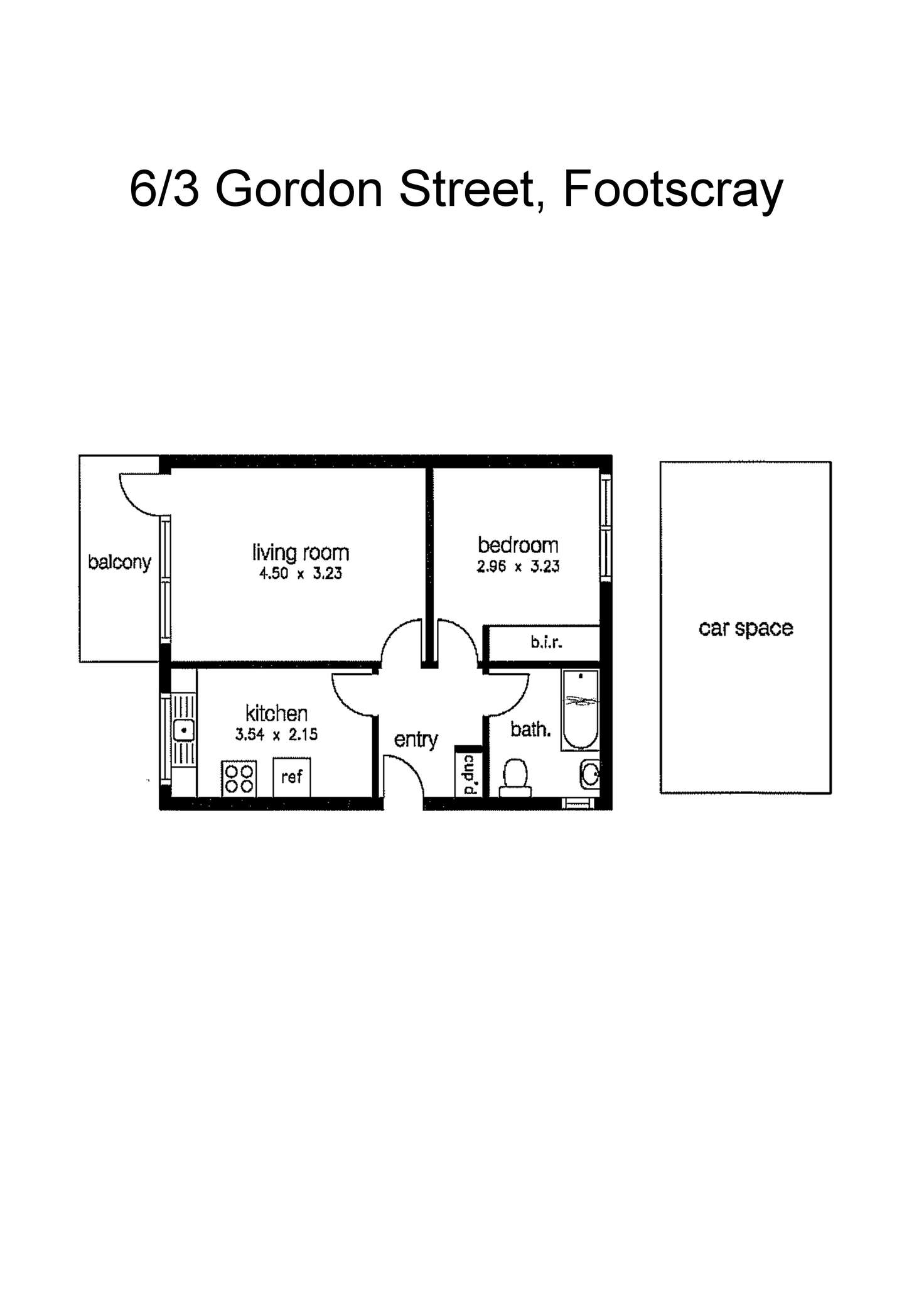 Floorplan of Homely flat listing, 6/3 Gordon Street, Footscray VIC 3011