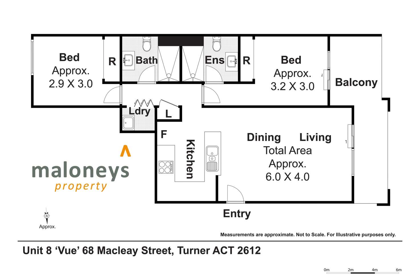 Floorplan of Homely apartment listing, 8/68 MacLeay Street, Turner ACT 2612