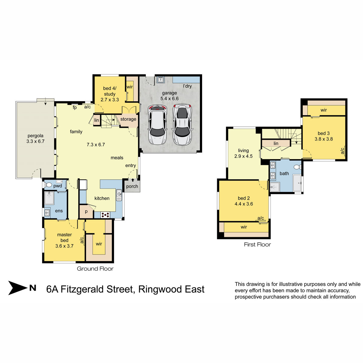 Floorplan of Homely house listing, 6A Fitzgerald Street, Ringwood East VIC 3135