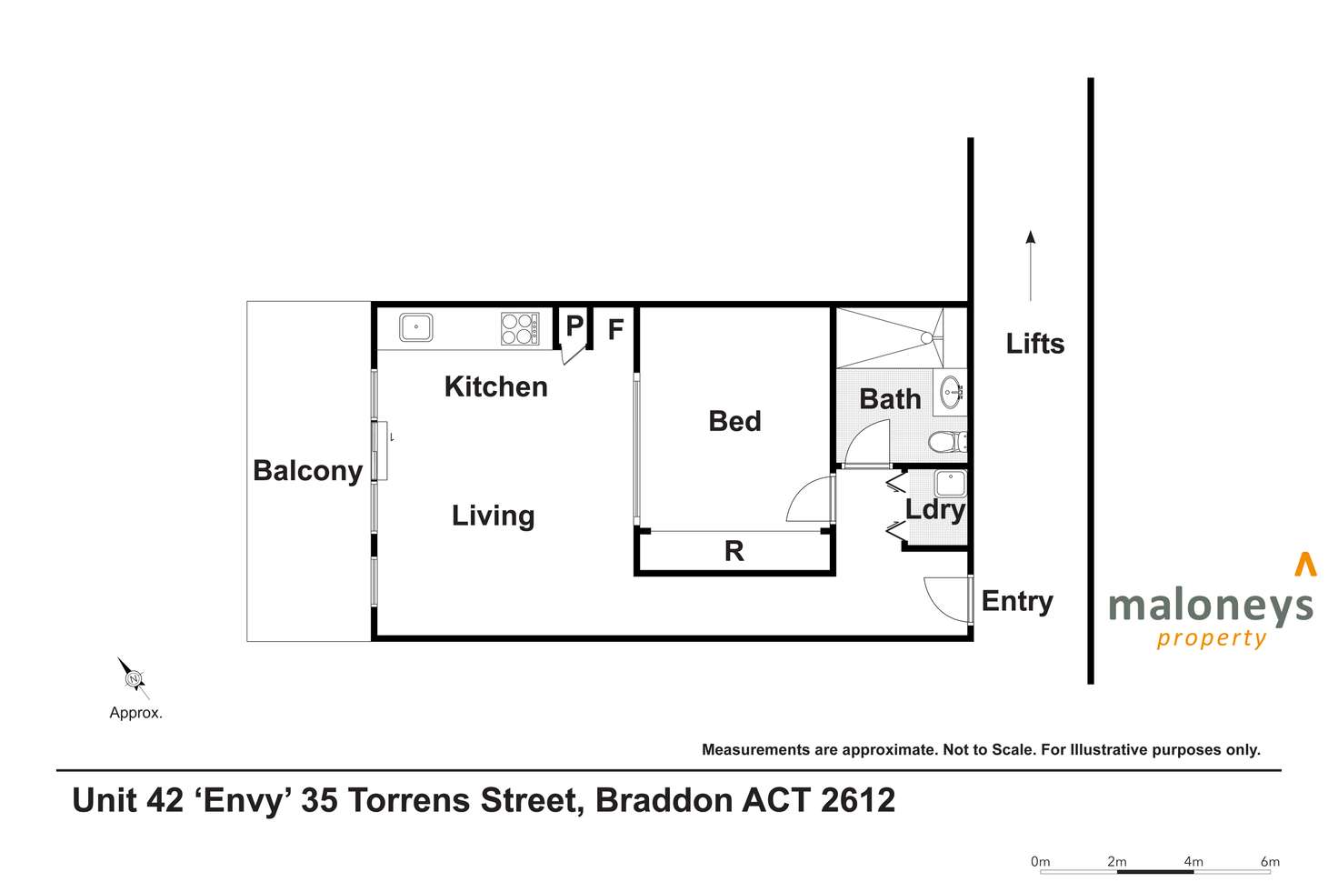 Floorplan of Homely apartment listing, 42/35 Torrens Street, Braddon ACT 2612