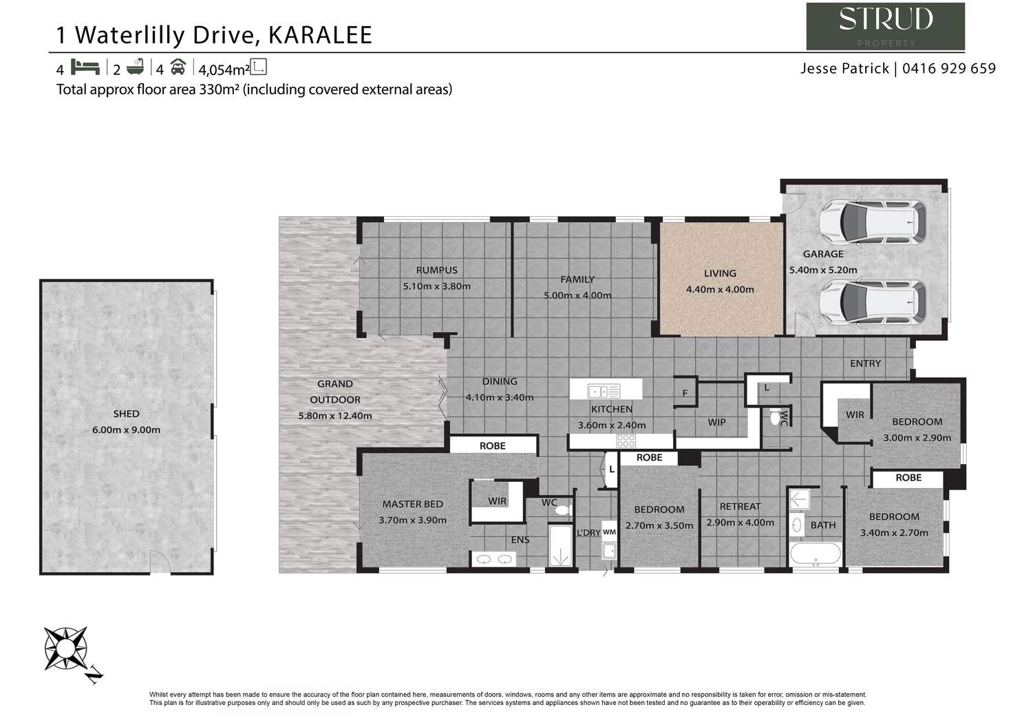 Floorplan of Homely house listing, 1 Waterlilly Drive, Karalee QLD 4306