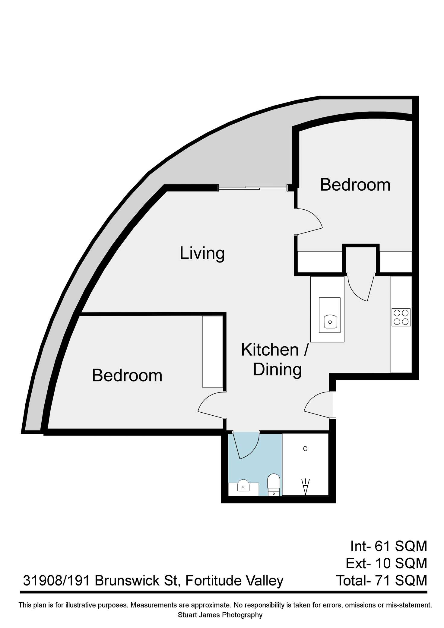 Floorplan of Homely apartment listing, 31908/191 Brunswick Street, Fortitude Valley QLD 4006