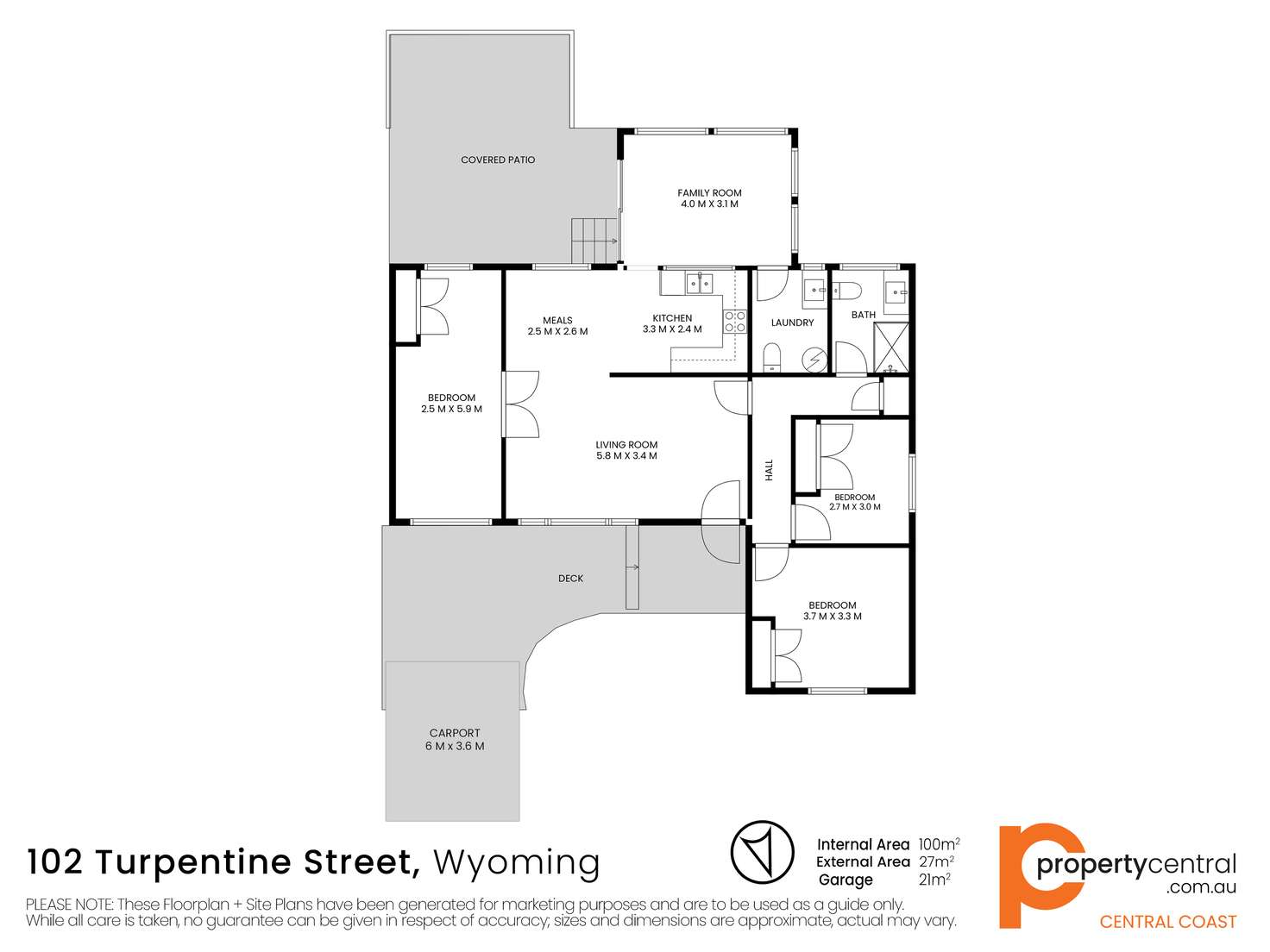Floorplan of Homely house listing, 102 Turpentine Street, Wyoming NSW 2250