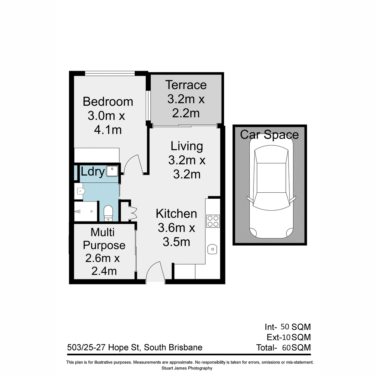 Floorplan of Homely apartment listing, 503/25-27 Hope Street, South Brisbane QLD 4101