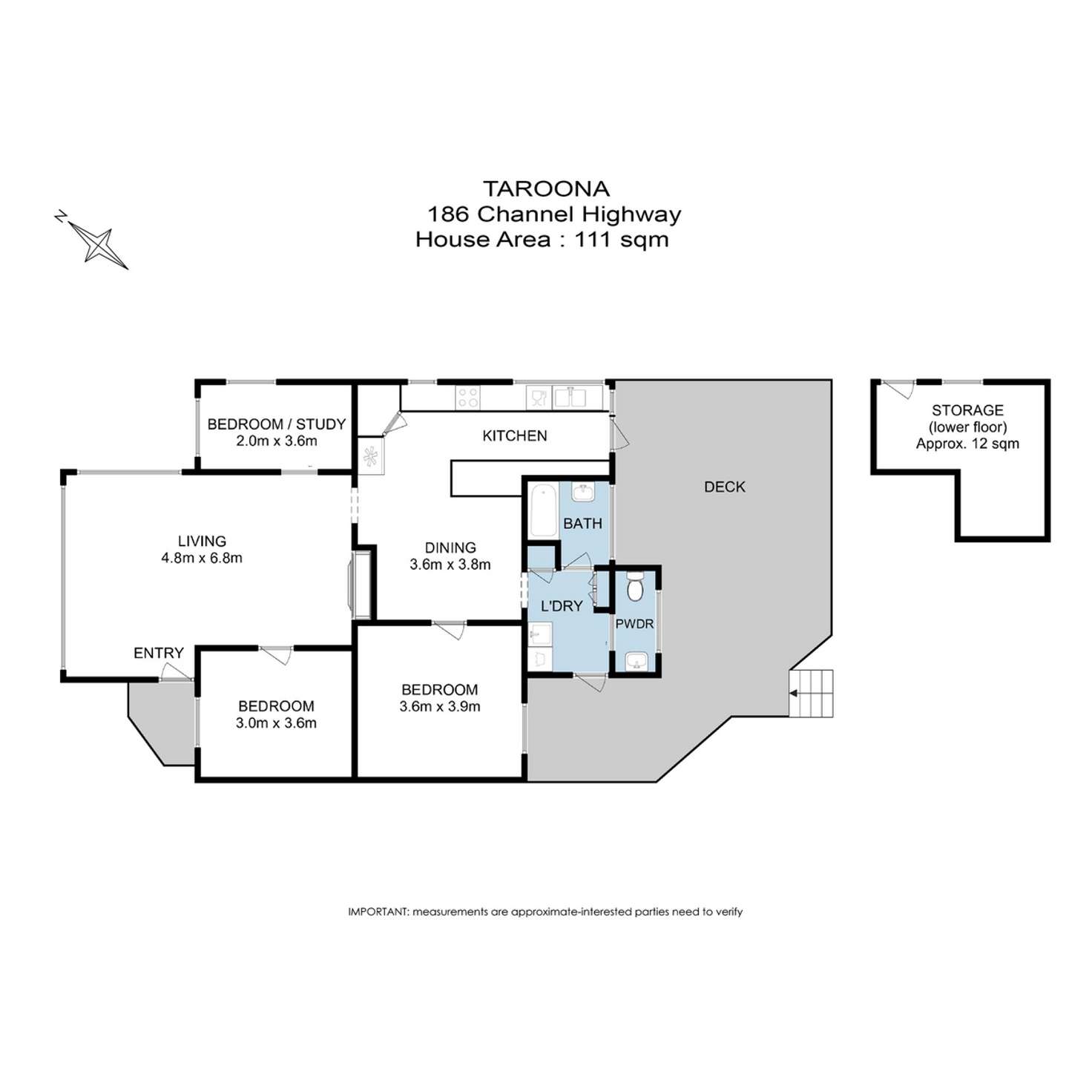 Floorplan of Homely house listing, 186 Channel Highway, Taroona TAS 7053