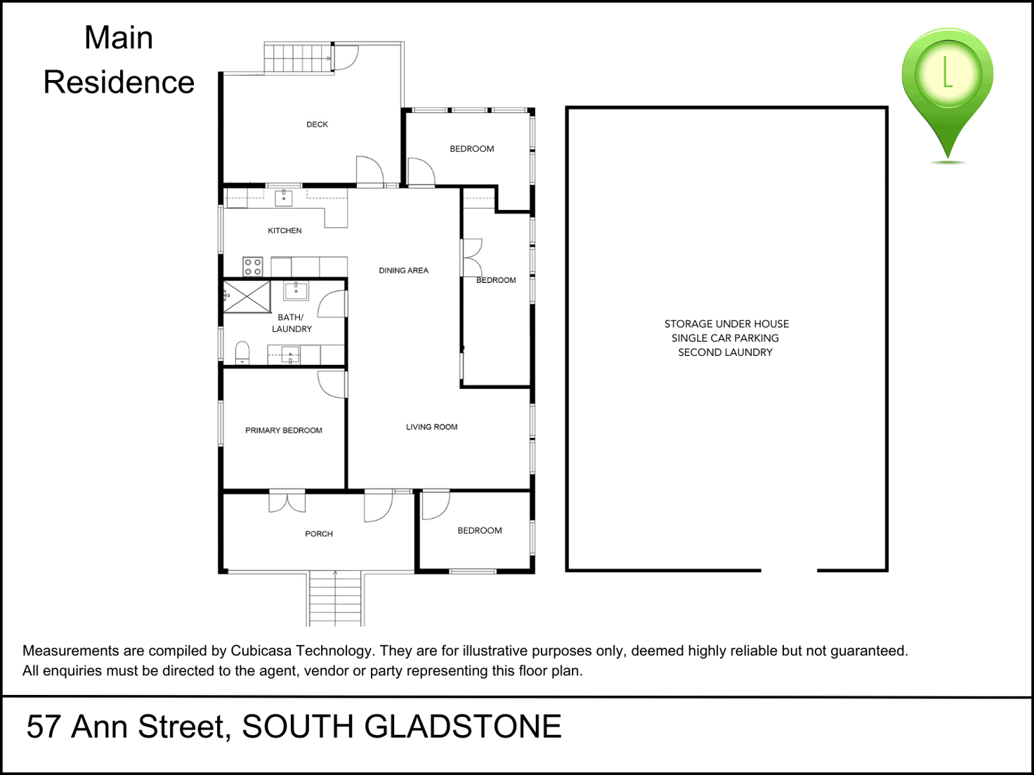 Floorplan of Homely house listing, 57 Ann Street, South Gladstone QLD 4680
