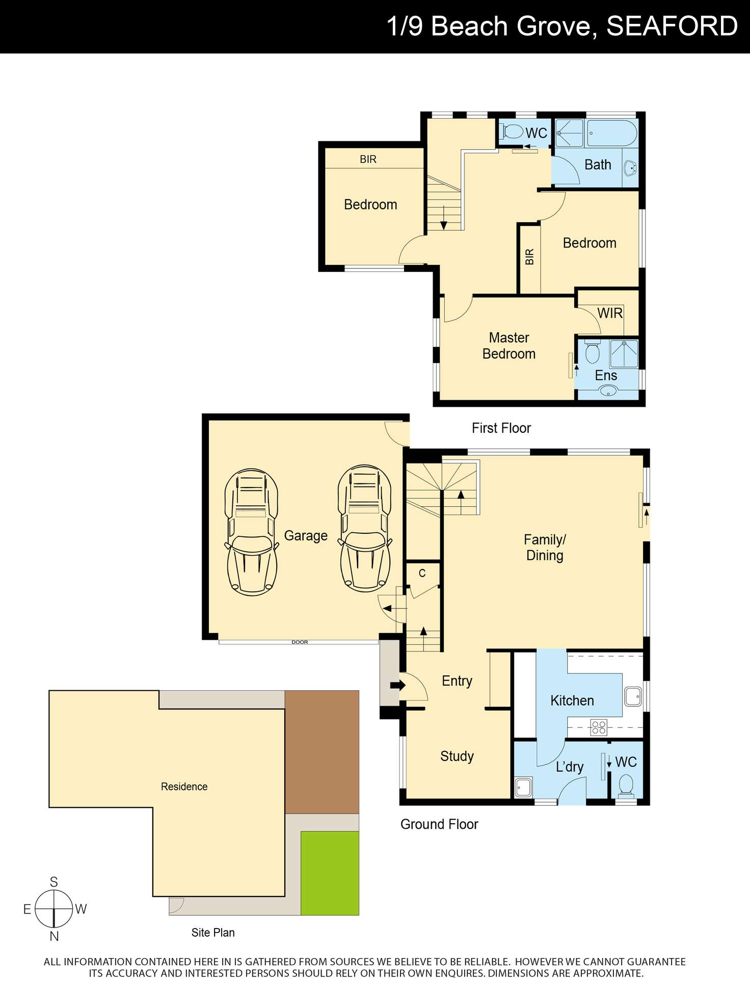 Floorplan of Homely townhouse listing, 1/9 Beach Grove, Seaford VIC 3198