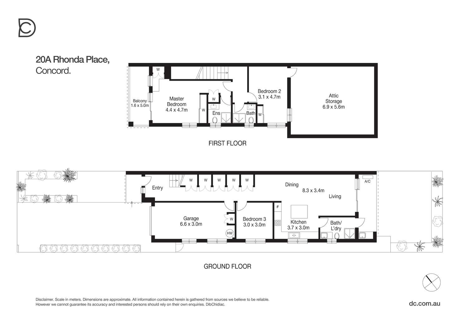 Floorplan of Homely semiDetached listing, 20A Rhonda Place, Concord NSW 2137