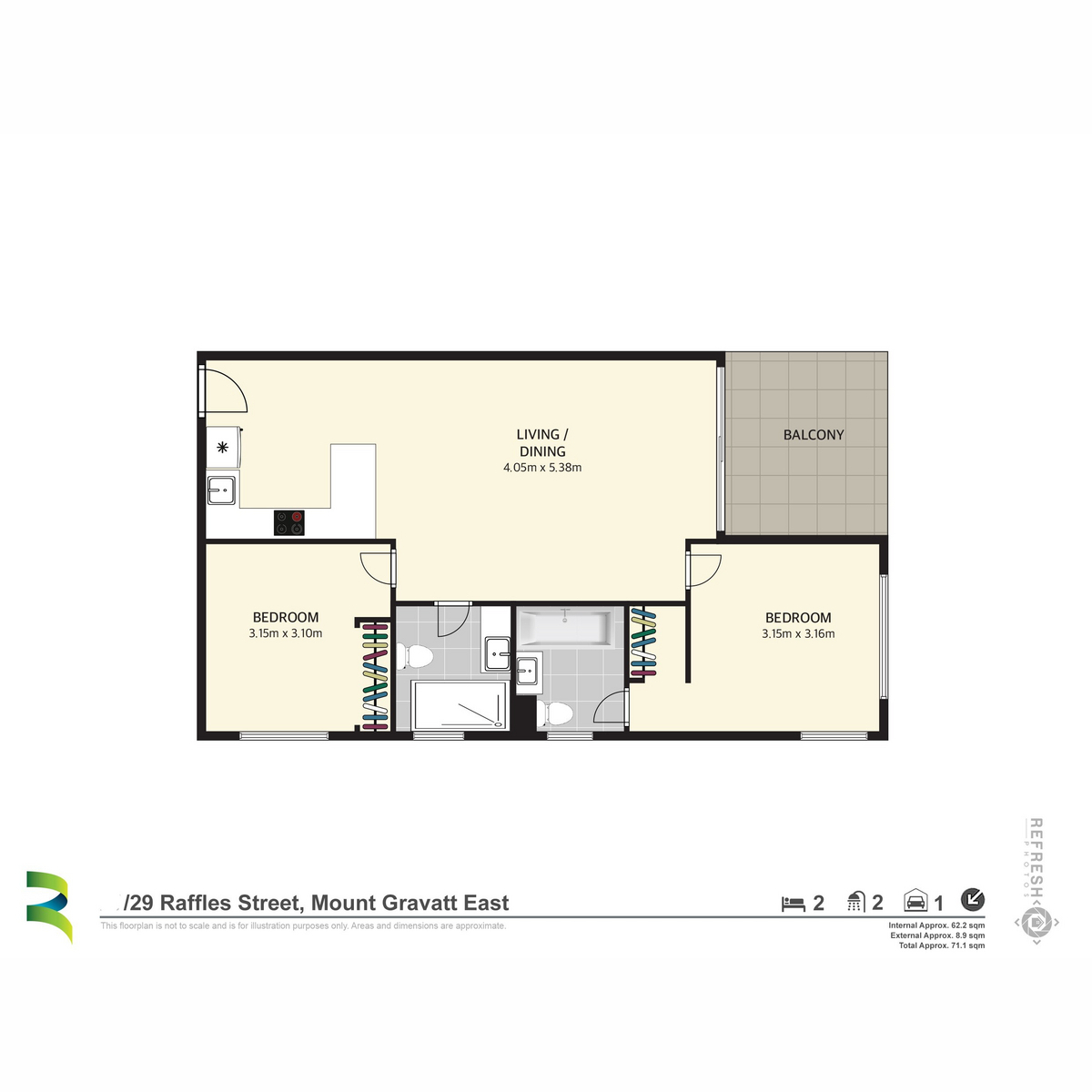 Floorplan of Homely unit listing, 3/29 Raffles Street, Mount Gravatt East QLD 4122