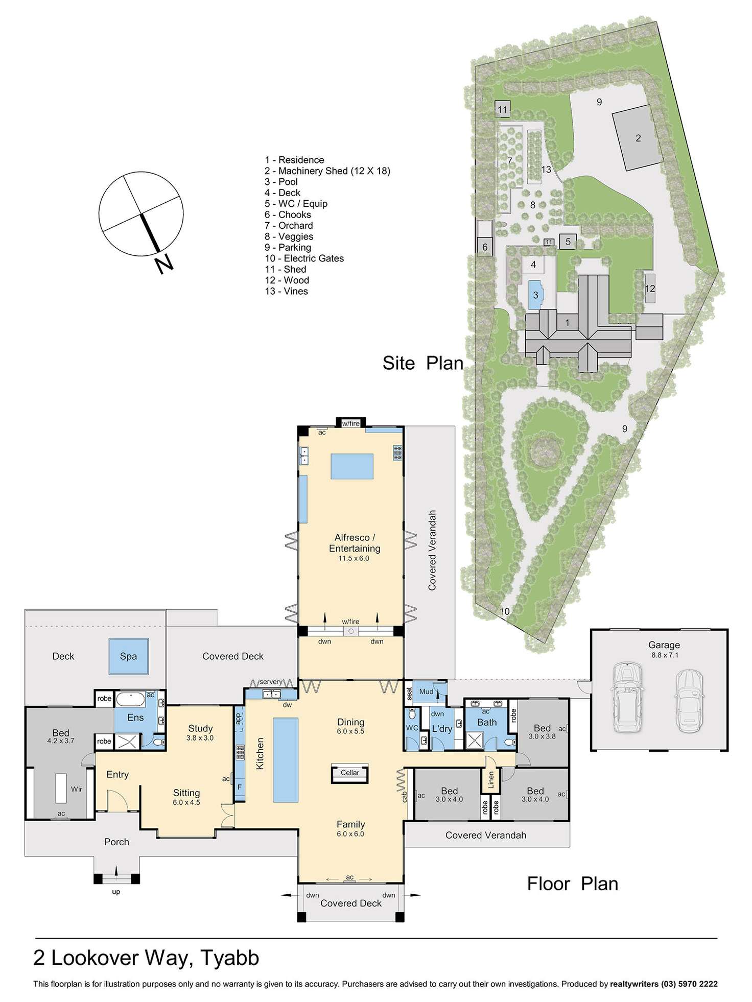 Floorplan of Homely acreageSemiRural listing, 2 Lookover Way, Tyabb VIC 3913