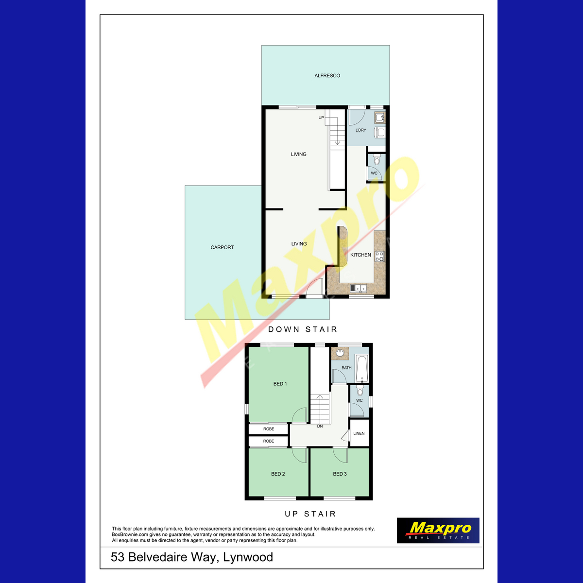 Floorplan of Homely townhouse listing, 53 Belvedaire Way, Lynwood WA 6147
