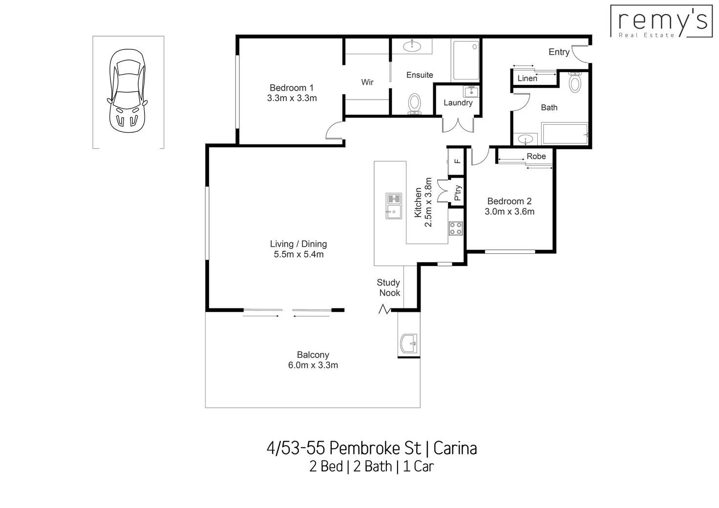 Floorplan of Homely unit listing, 4/53 Pembroke Street, Carina QLD 4152