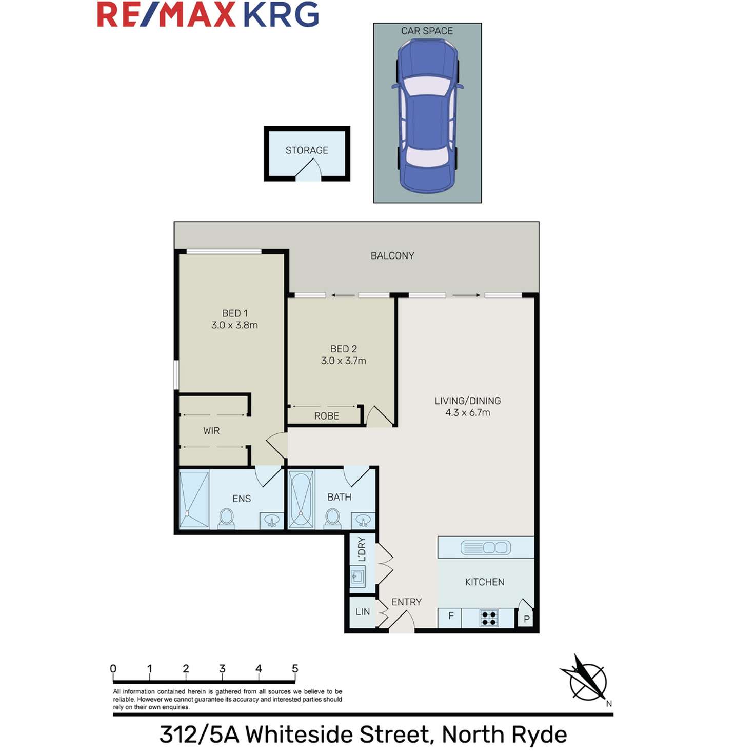 Floorplan of Homely apartment listing, 312/5A Whiteside Street, North Ryde NSW 2113