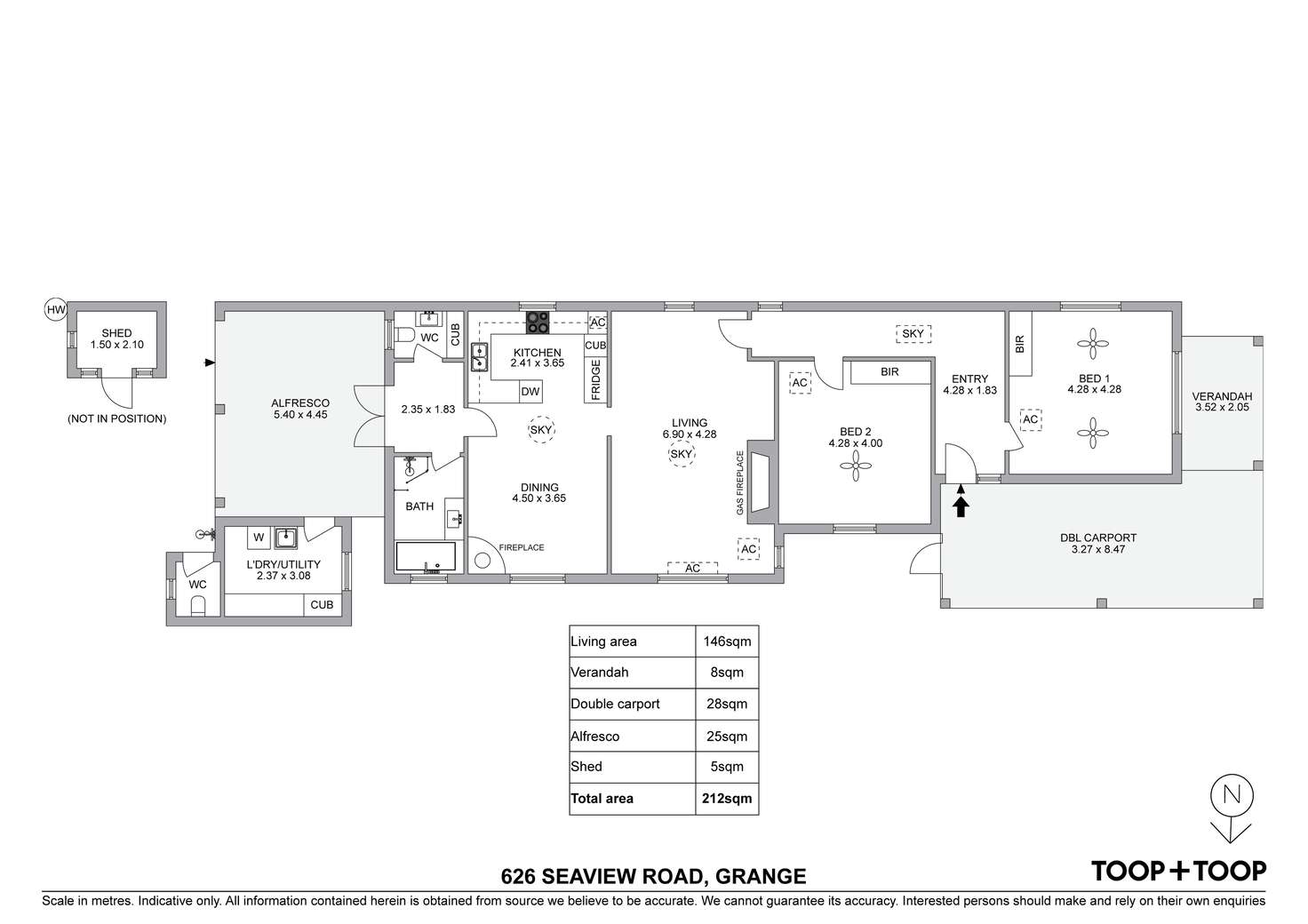 Floorplan of Homely house listing, 626 Seaview Road, Grange SA 5022