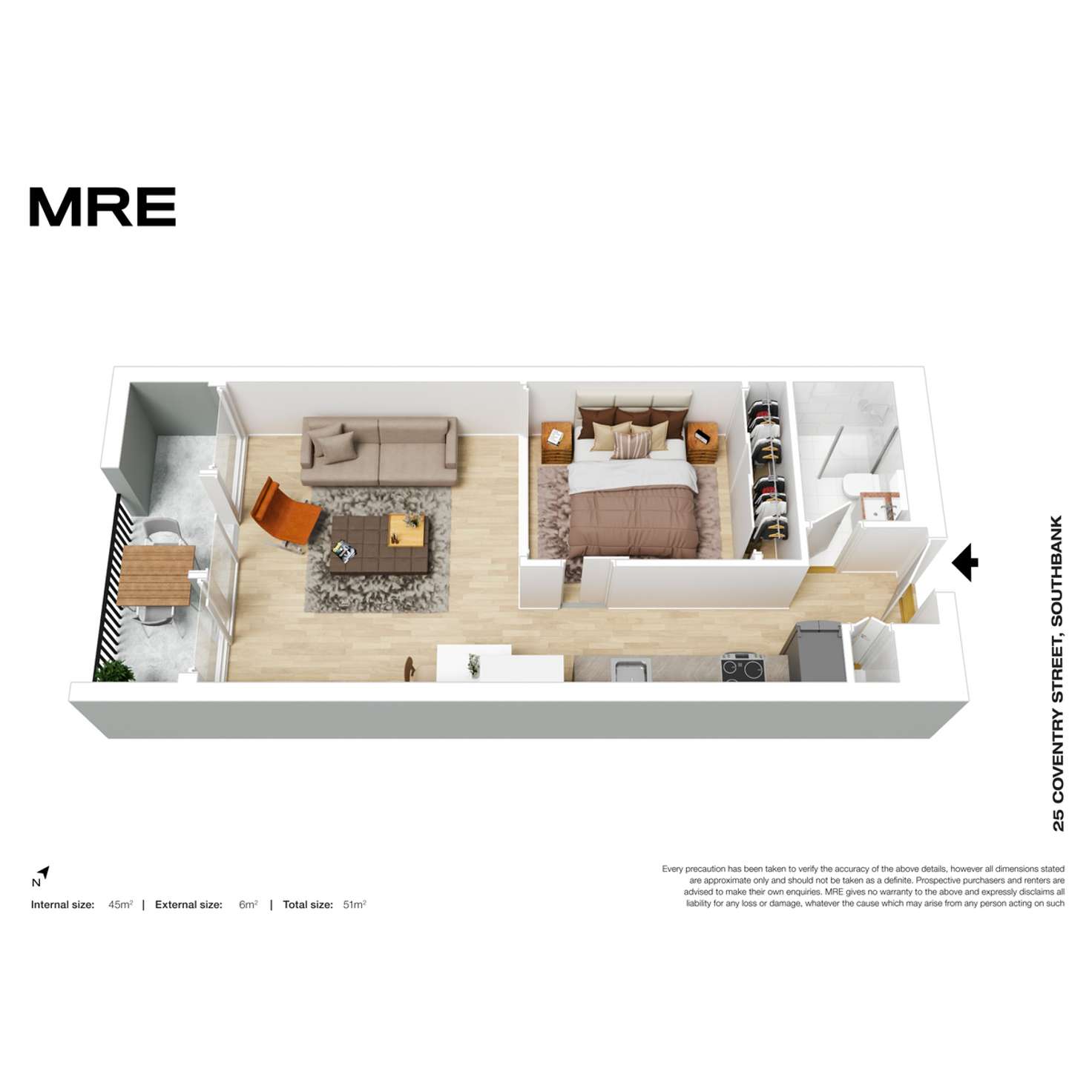 Floorplan of Homely apartment listing, 1016/25 Coventry Street, Southbank VIC 3006