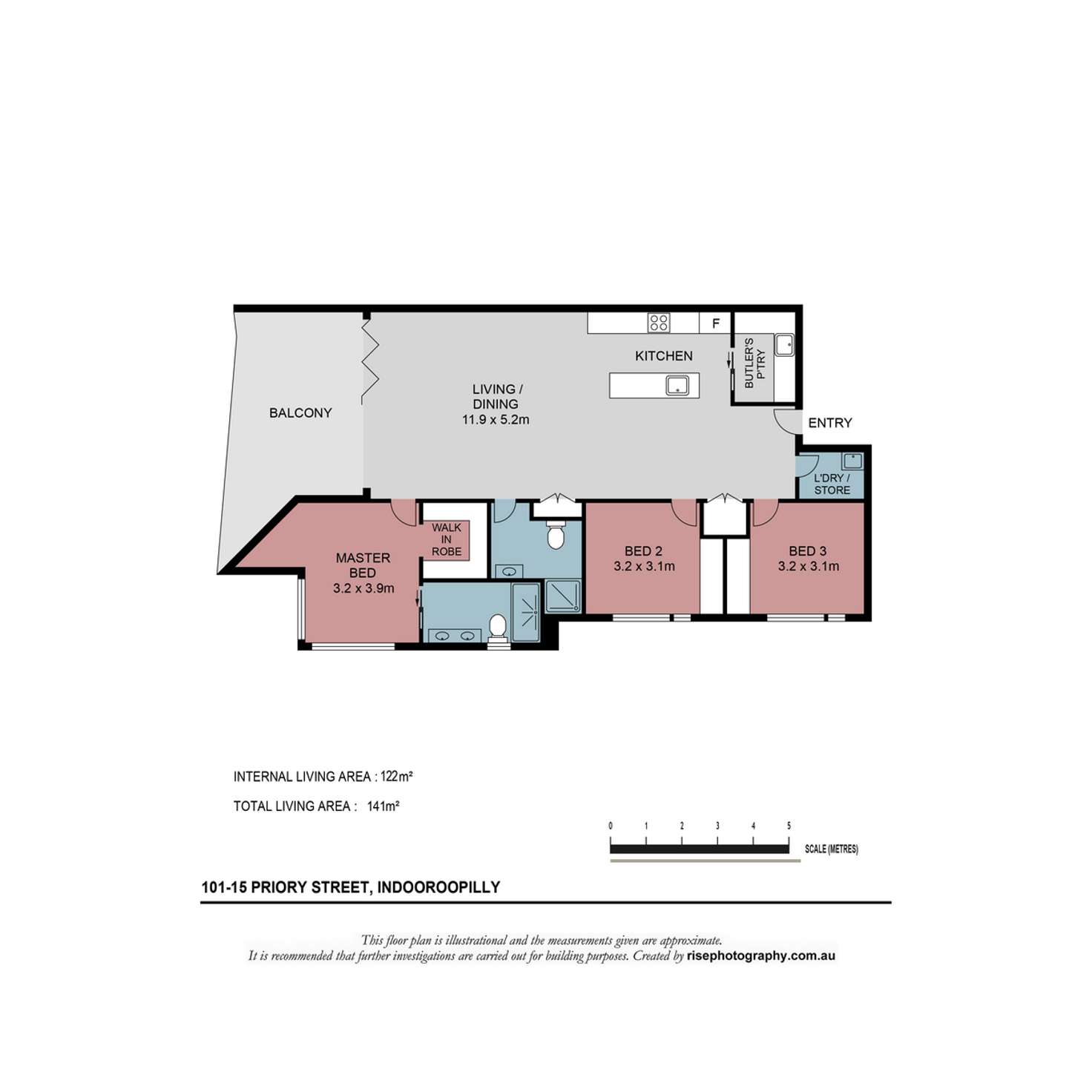 Floorplan of Homely apartment listing, 101/15 Priory Street, Indooroopilly QLD 4068