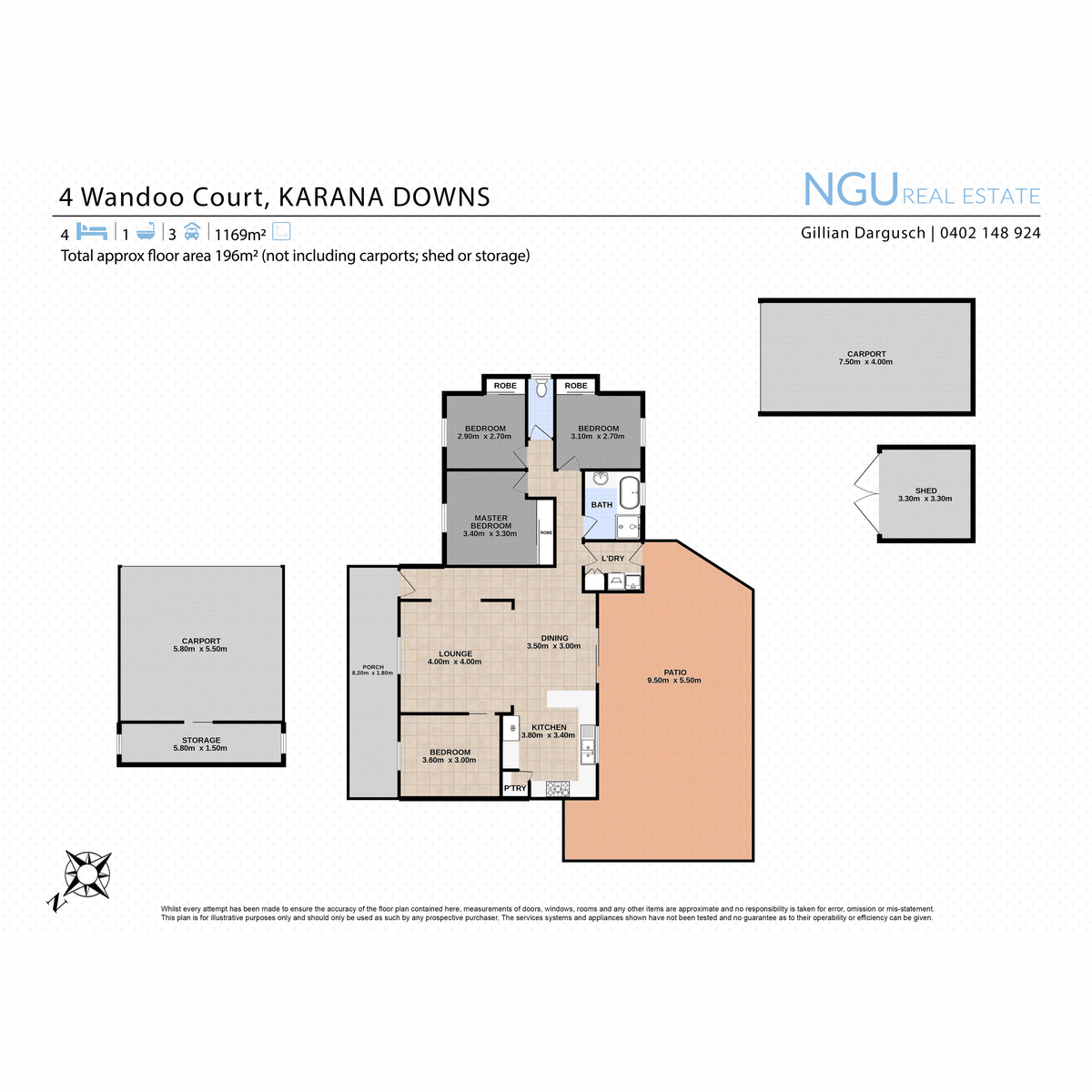 Floorplan of Homely house listing, 4 Wandoo Court, Karana Downs QLD 4306