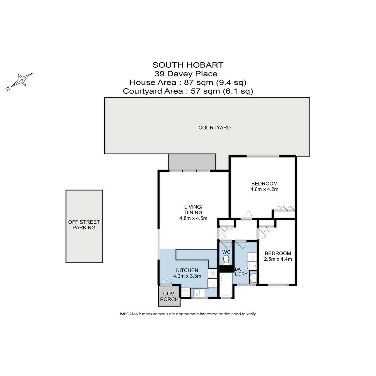 Floorplan of Homely flat listing, 39 Davey Place, South Hobart TAS 7004