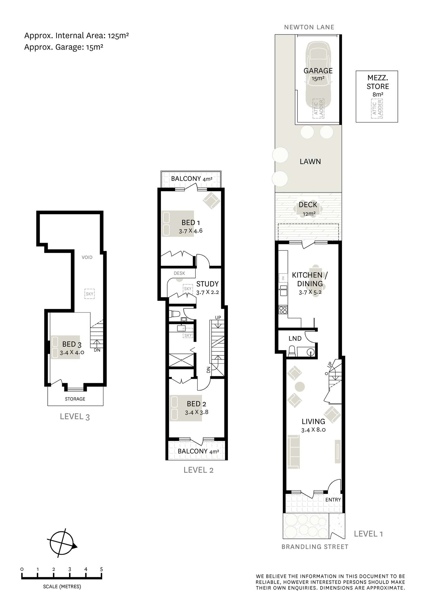 Floorplan of Homely terrace listing, 61 Brandling Street, Alexandria NSW 2015
