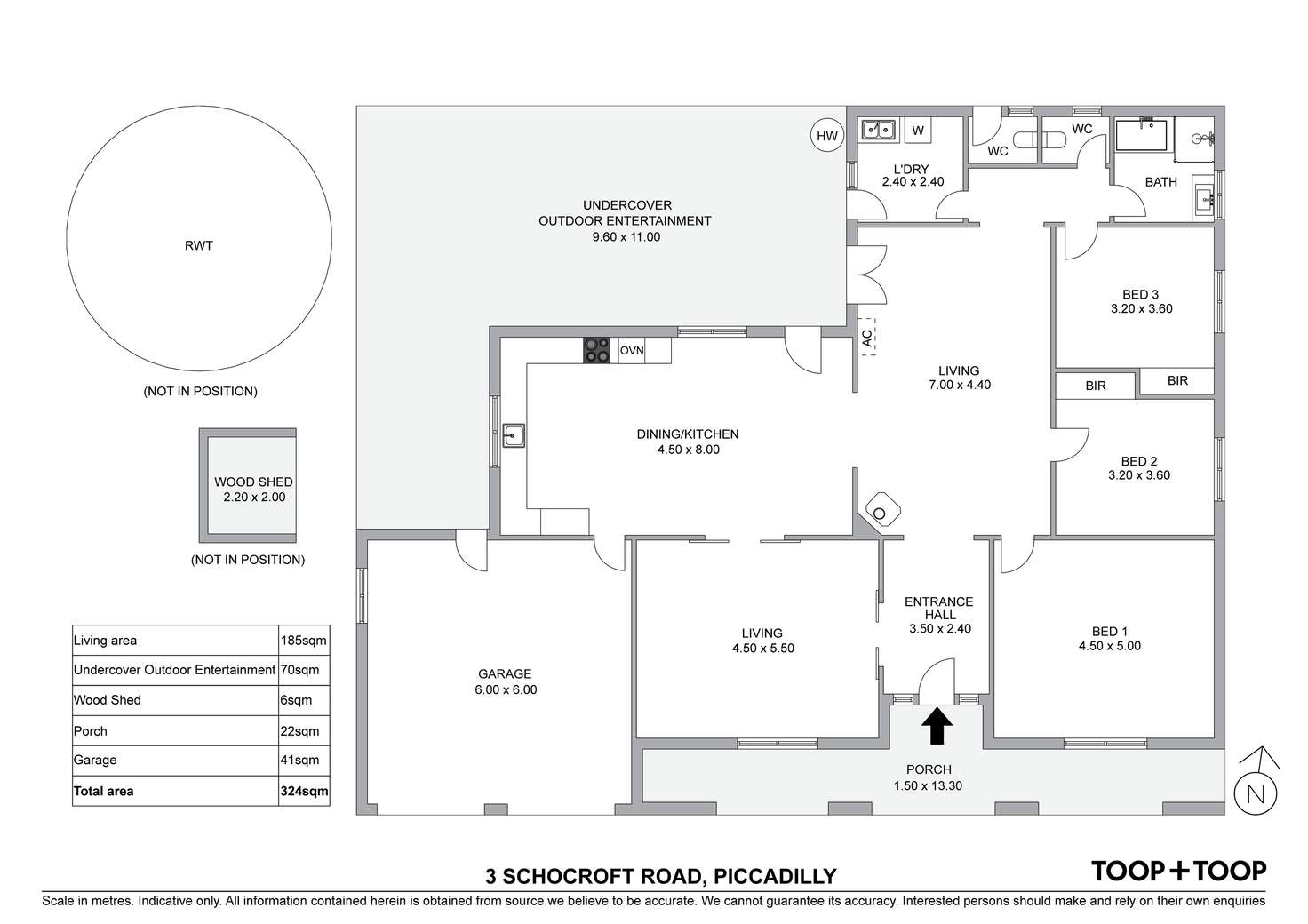 Floorplan of Homely acreageSemiRural listing, 3 Schocroft Road, Piccadilly SA 5151
