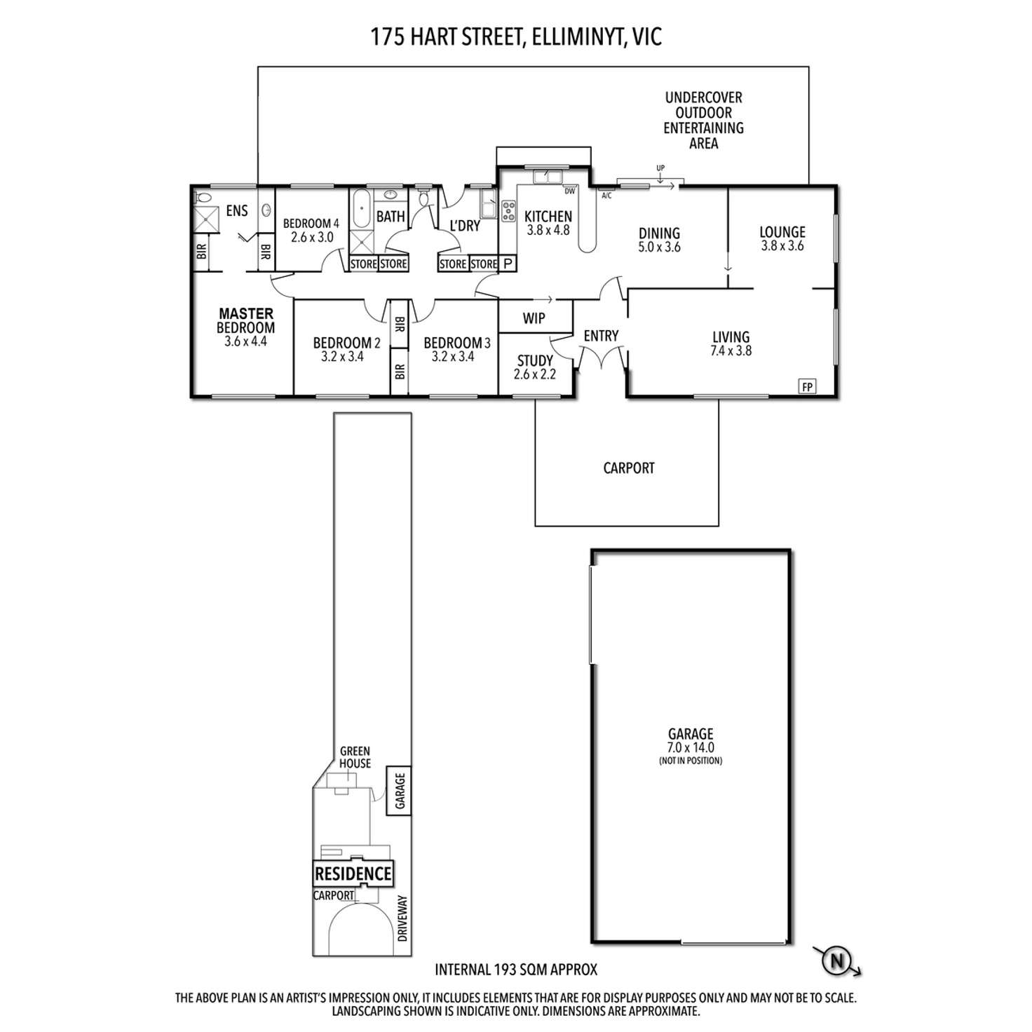 Floorplan of Homely house listing, 175 Hart Street, Elliminyt VIC 3250