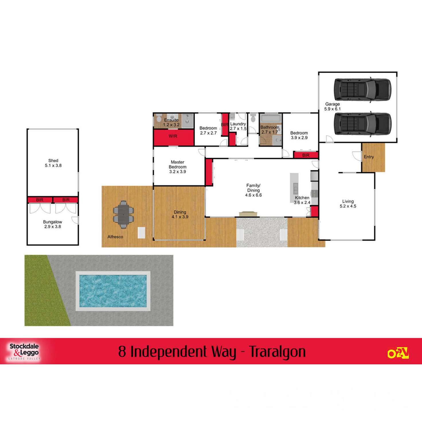 Floorplan of Homely house listing, 8 Independent Way, Traralgon VIC 3844