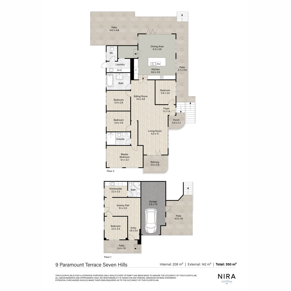 Floorplan of Homely house listing, 9 Paramount Terrace, Seven Hills QLD 4170