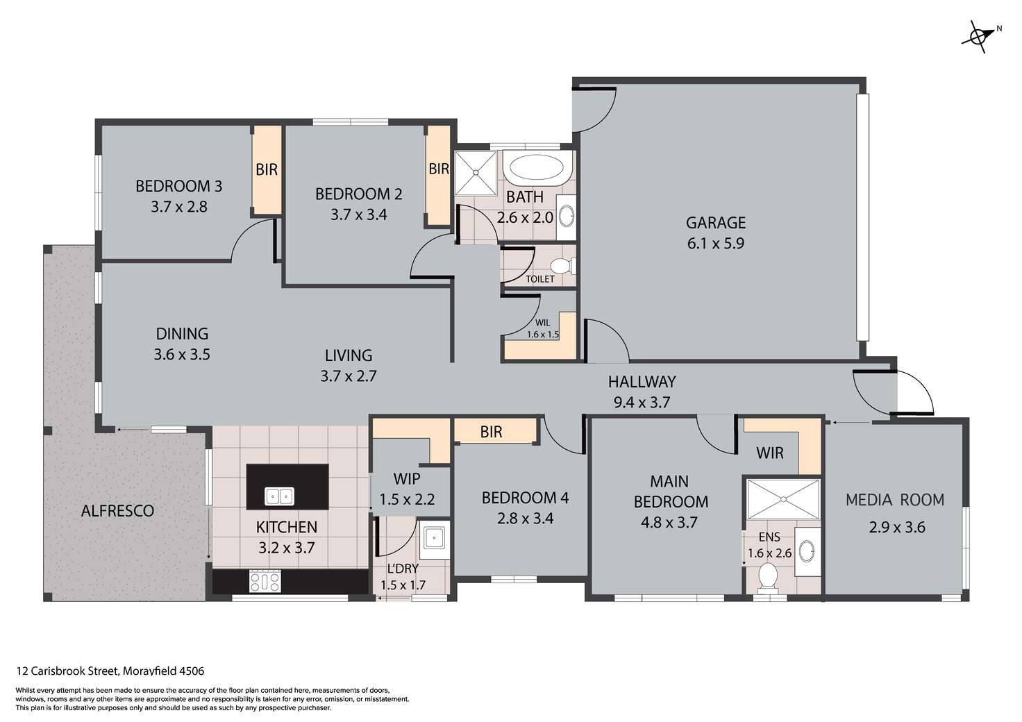 Floorplan of Homely house listing, 12 Carisbrook Street, Morayfield QLD 4506