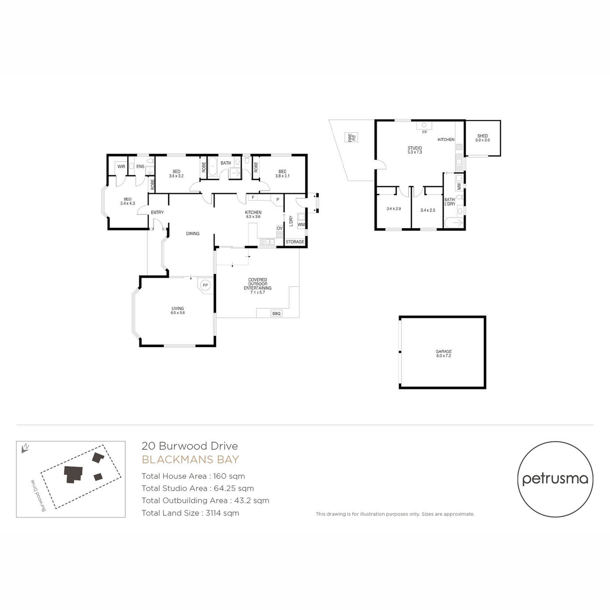 Floorplan of Homely house listing, 20 Burwood Drive, Blackmans Bay TAS 7052