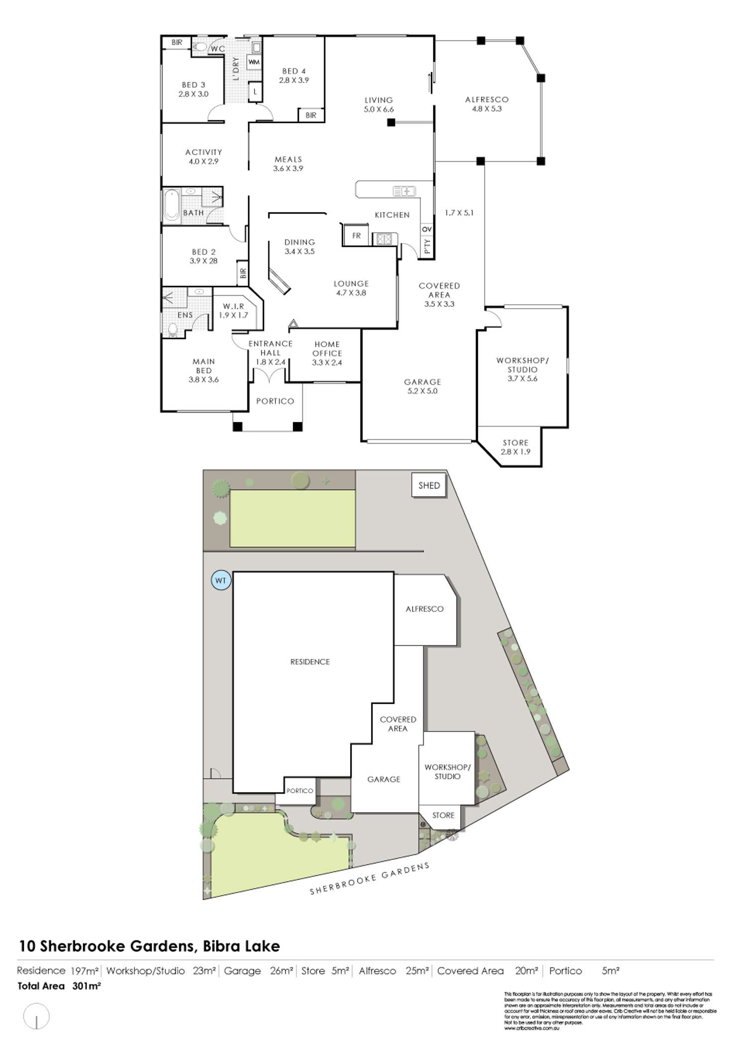 Floorplan of Homely house listing, 10 Sherbrooke Gardens, Bibra Lake WA 6163