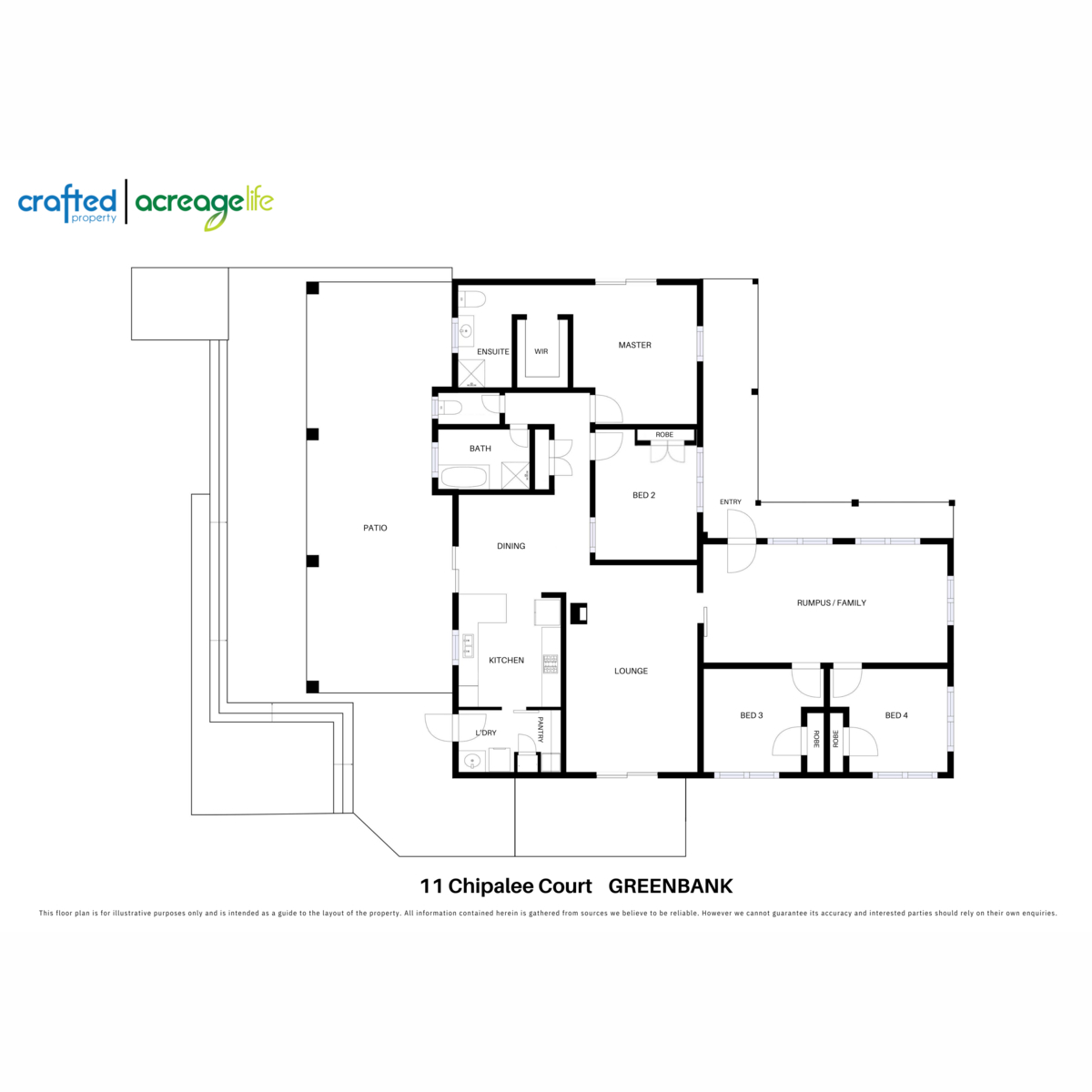 Floorplan of Homely acreageSemiRural listing, 11 Chipalee Court, Greenbank QLD 4124