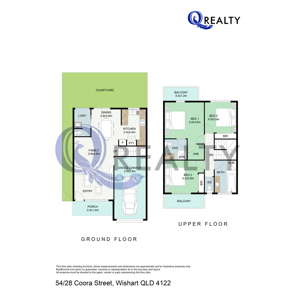 Floorplan of Homely townhouse listing, 28 Coora Street, Wishart QLD 4122