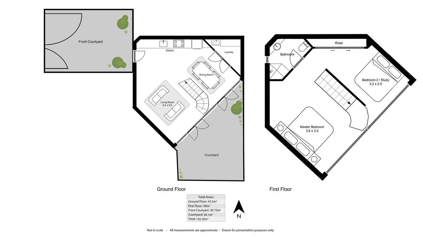 Floorplan of Homely townhouse listing, 3/2 Court Place, Subiaco WA 6008