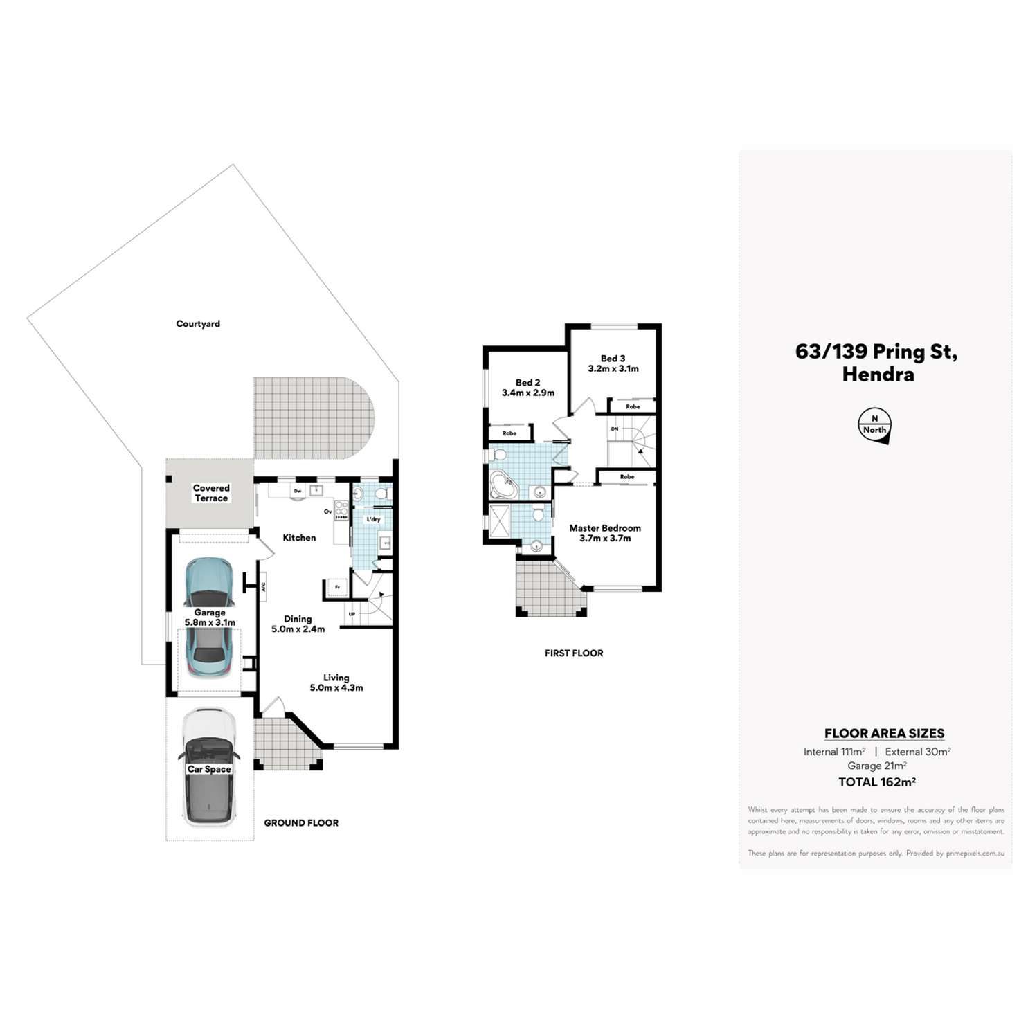 Floorplan of Homely townhouse listing, 63/139 Pring Street, Hendra QLD 4011