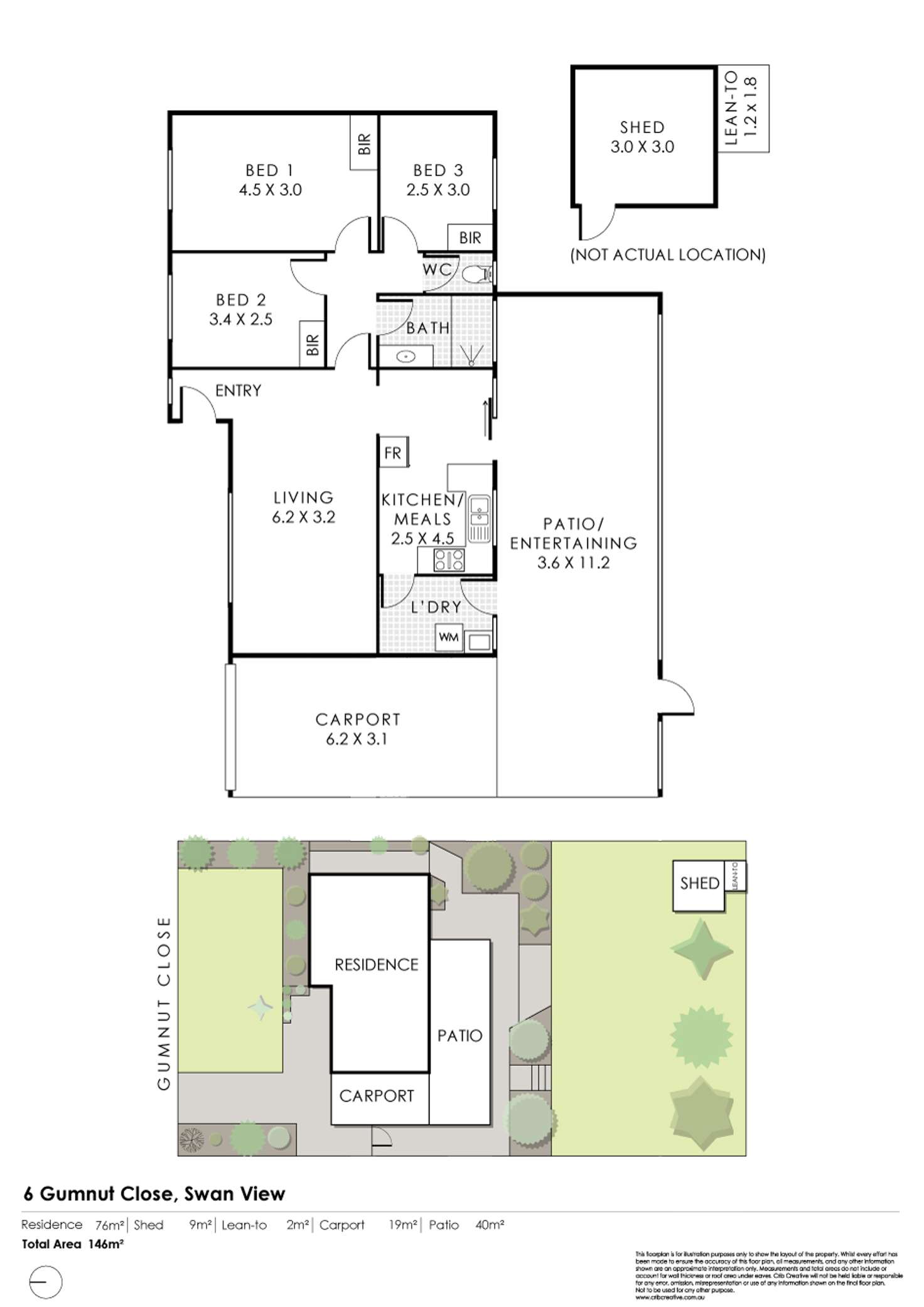 Floorplan of Homely house listing, 6 Gumnut Close, Swan View WA 6056