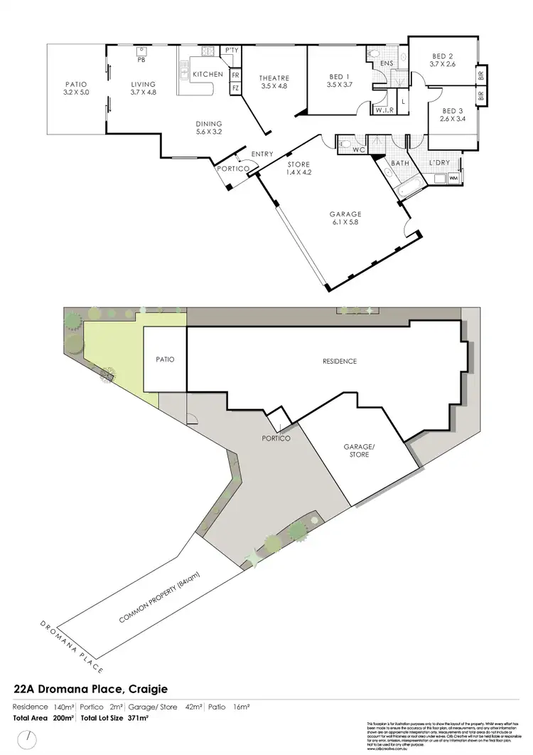 Floorplan of Homely house listing, 22A Dromana Place, Craigie WA 6025