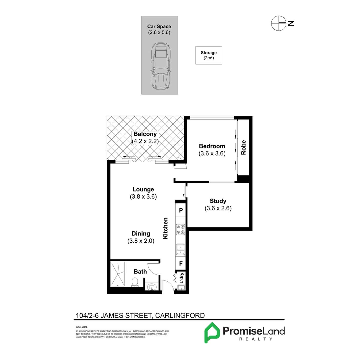 Floorplan of Homely apartment listing, 104/2-8 James Street, Carlingford NSW 2118