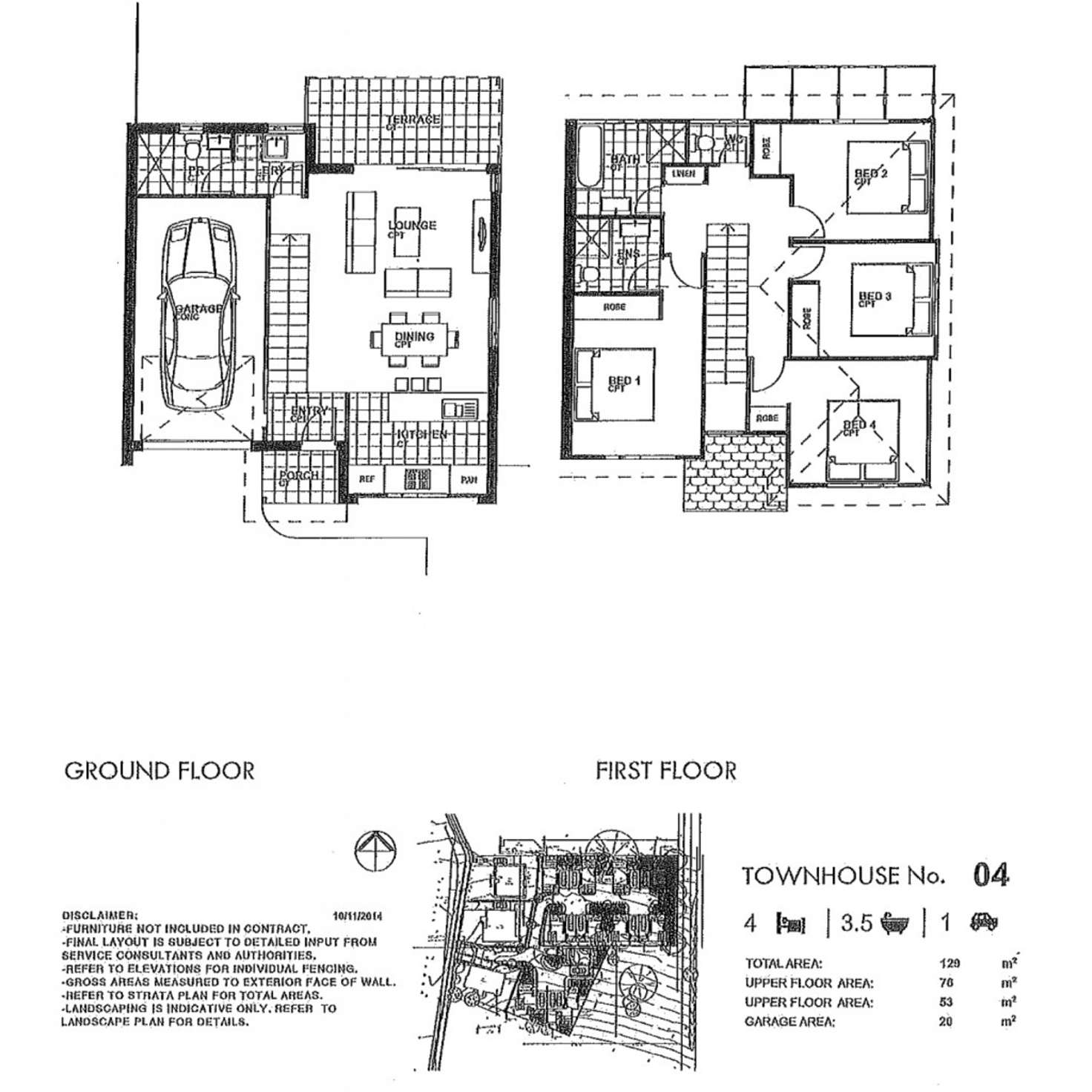 Floorplan of Homely townhouse listing, 4/40A Moore Street, Birmingham Gardens NSW 2287