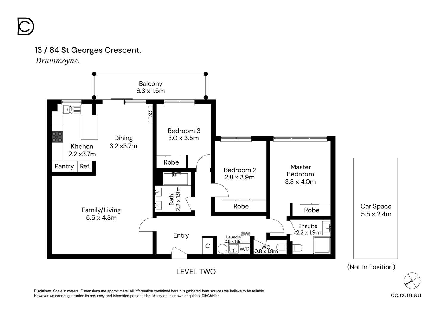 Floorplan of Homely apartment listing, 13/84 St Georges Crescent, Drummoyne NSW 2047