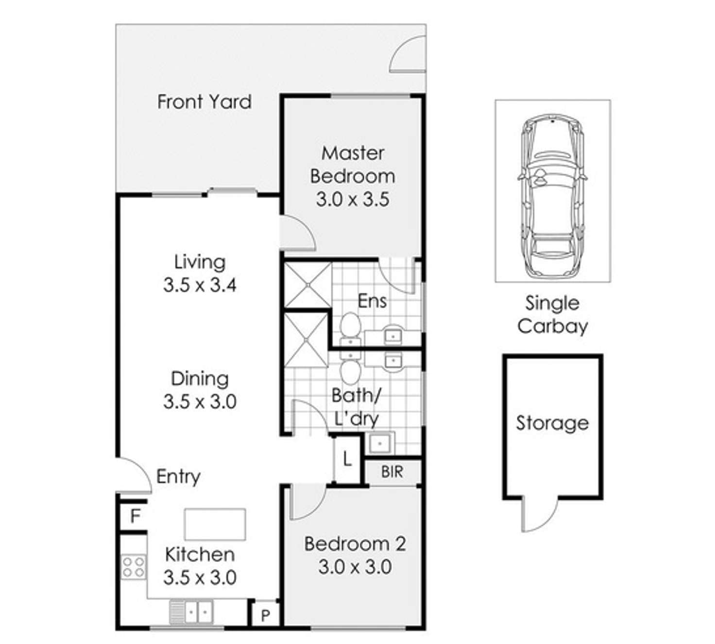 Floorplan of Homely apartment listing, 3/292 Surrey Road, Kewdale WA 6105