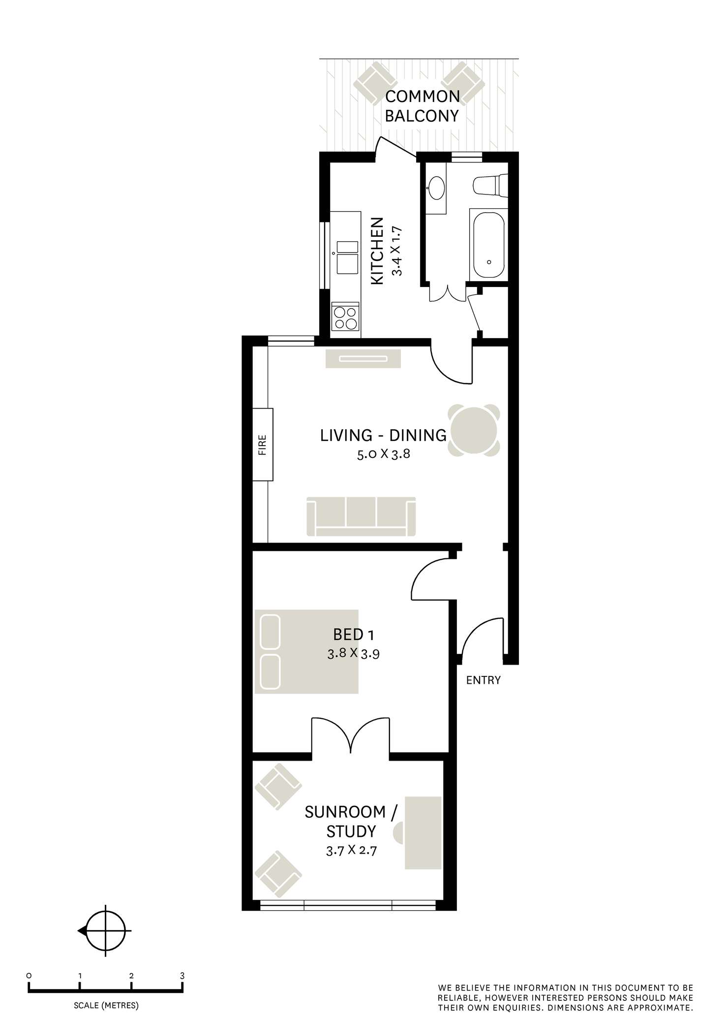 Floorplan of Homely apartment listing, 5/120 Brougham Street, Potts Point NSW 2011