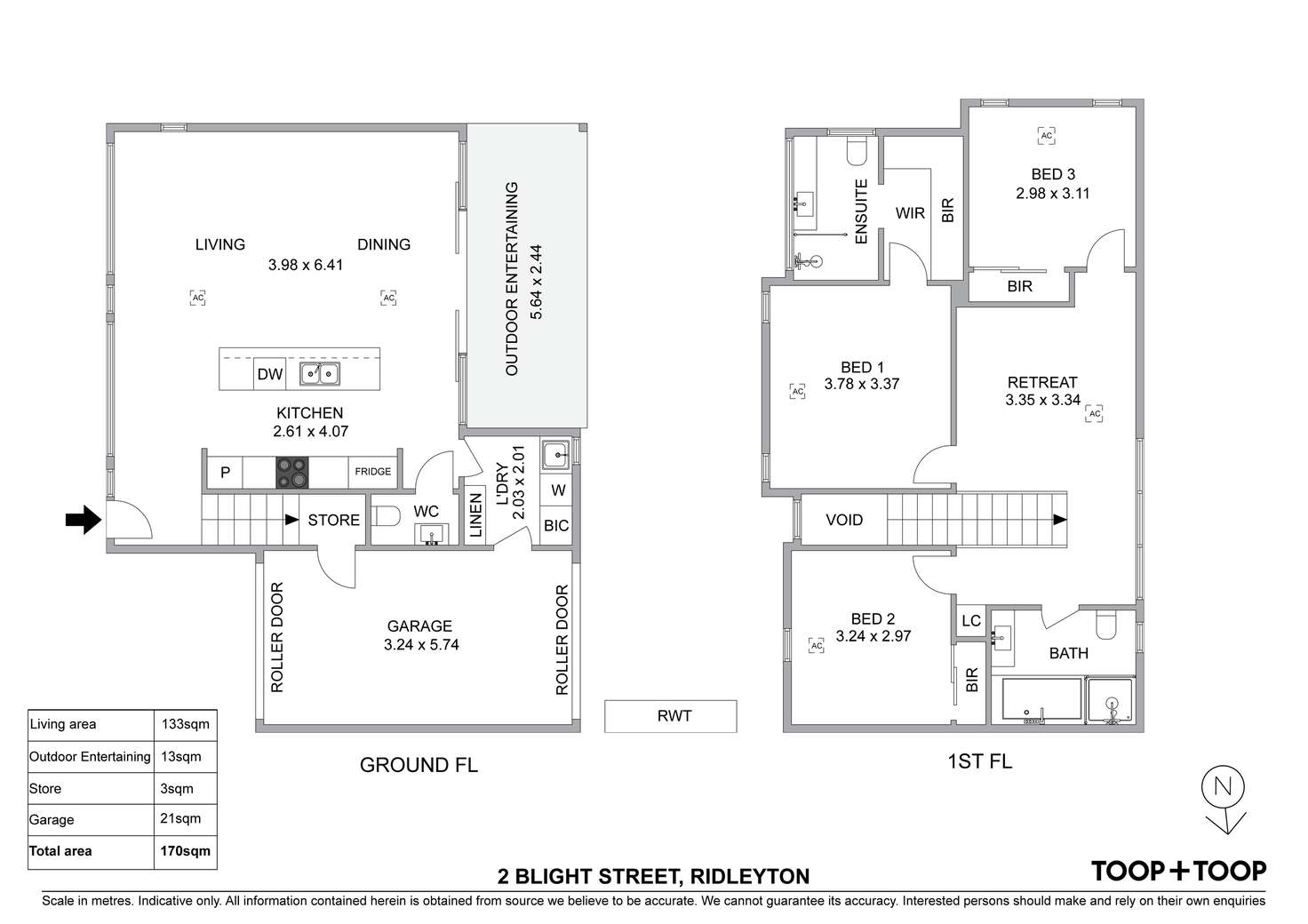 Floorplan of Homely townhouse listing, 2 Blight Street, Ridleyton SA 5008