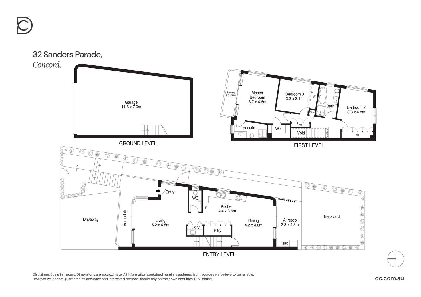 Floorplan of Homely semiDetached listing, 32 Sanders Parade, Concord NSW 2137